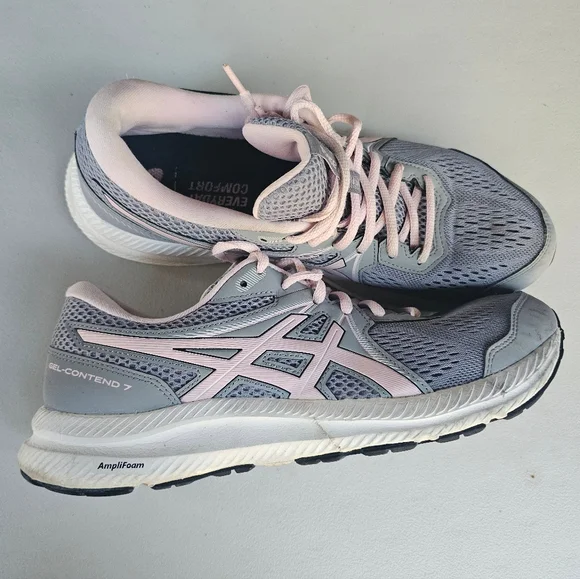 ASICS Women's Gel-Contend 11 Running Shoes - Gray and Pink - Picture 2 of 10
